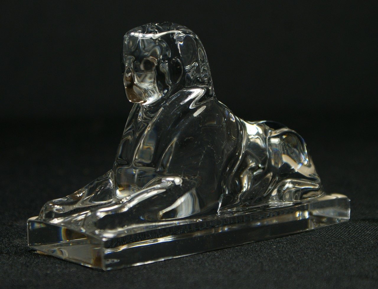 Appraisal: Baccarat crystal sphinx l h no damage noted