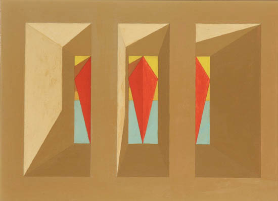 Appraisal: Joseph Anthony Amarotico American - Untitled Geometric and Architectural Dream