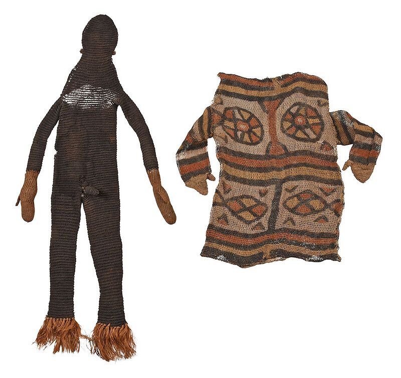 Appraisal: Two West African Woven Fiber Ceremonial Suits Cameroonian Western Grassfields