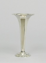 Appraisal: A Tiffany Sterling Silver Trumpet Vase A lovely trumpet shape