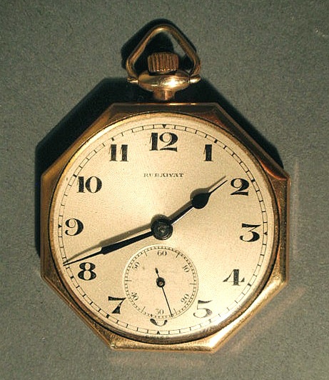 Appraisal: Open face Swiss gold pocket watch by Rubaiyat