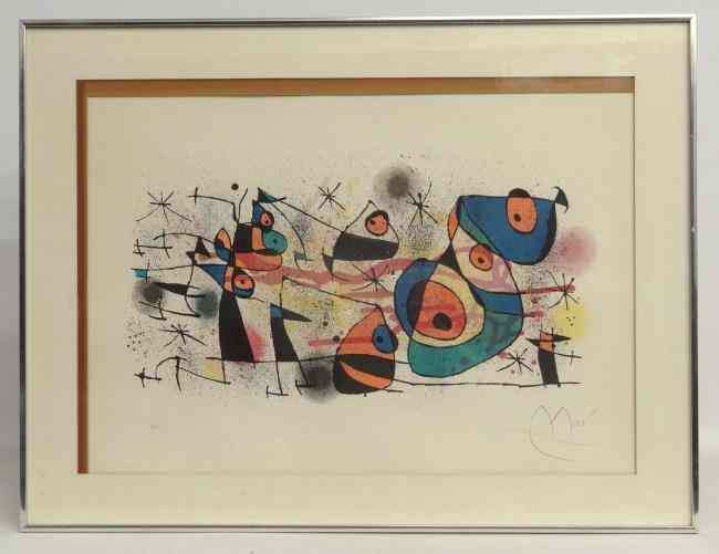 Appraisal: Joan Miro limited edition etching Comes with COA ''Studio Art