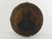 Appraisal: A th century Russian painted and gilt roundel icon of