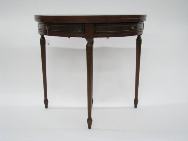 Appraisal: Hickory Chair Co folding top game table with two drawers