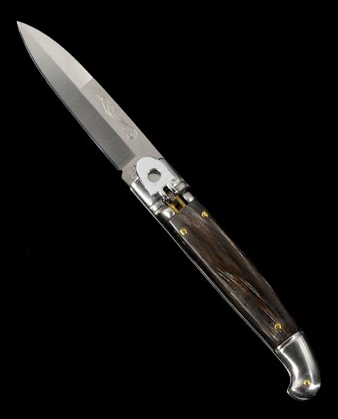 Appraisal: INOX German Lever Lock Buffalo Horn Switchblade This is an