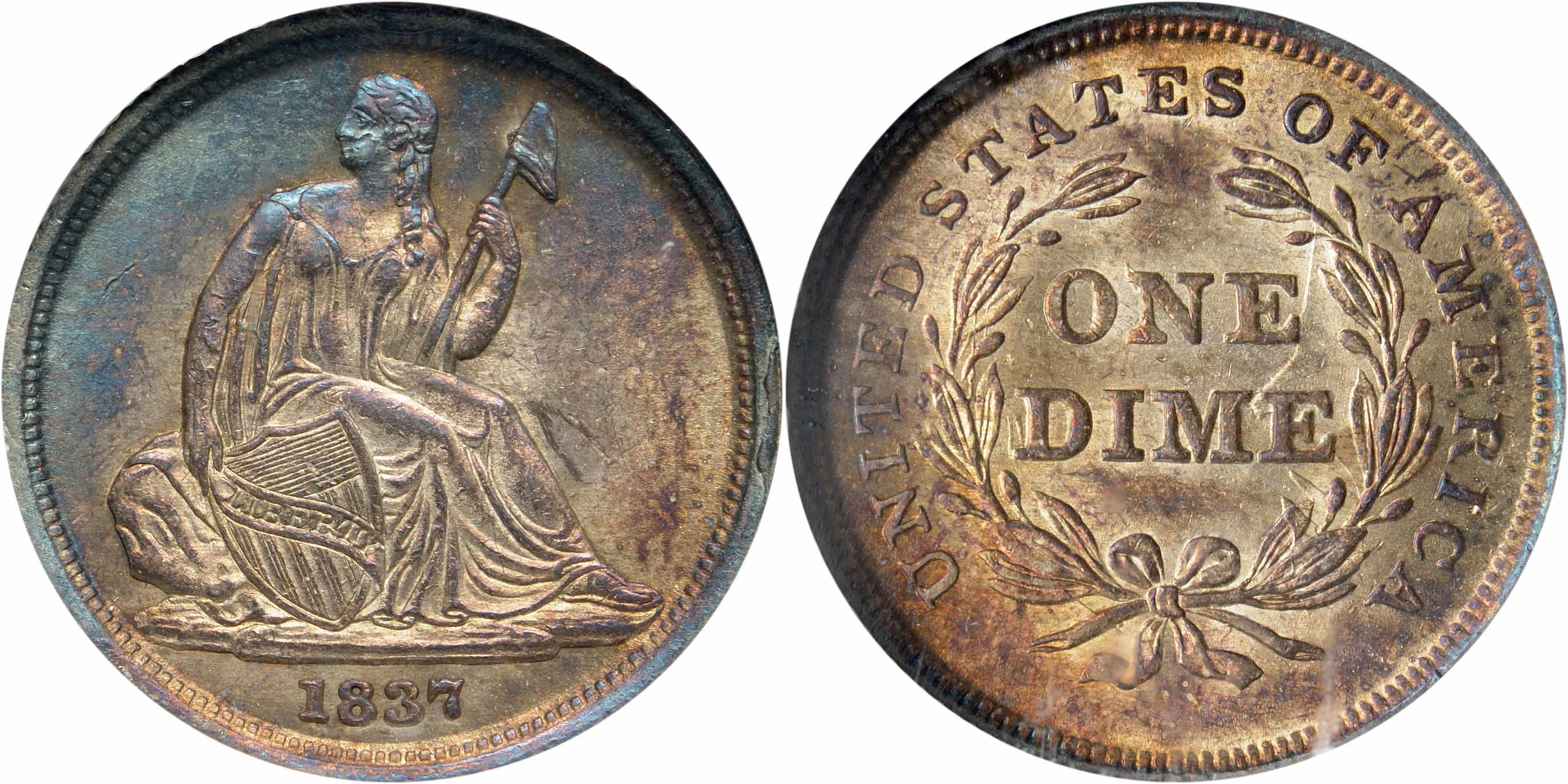 Appraisal: C Small Date MS NGC Deeply toned on both sides