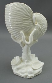 Appraisal: A Royal Worcester nautilus shell-form vase in blanc de chine