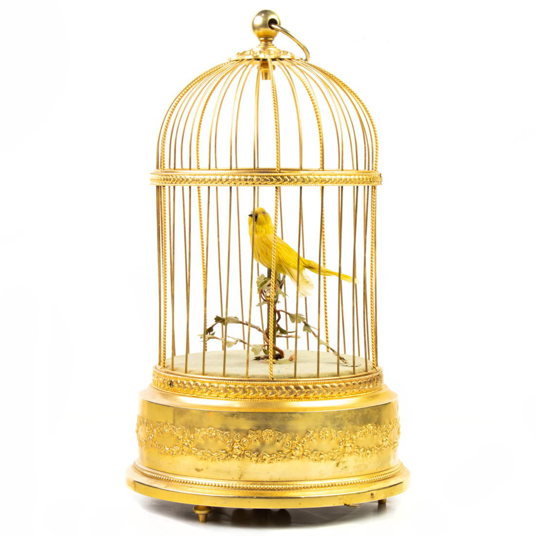 Appraisal: A FRENCH SINGING BIRD IN CAGE AUTOMATON TH CENTURY STAMPED