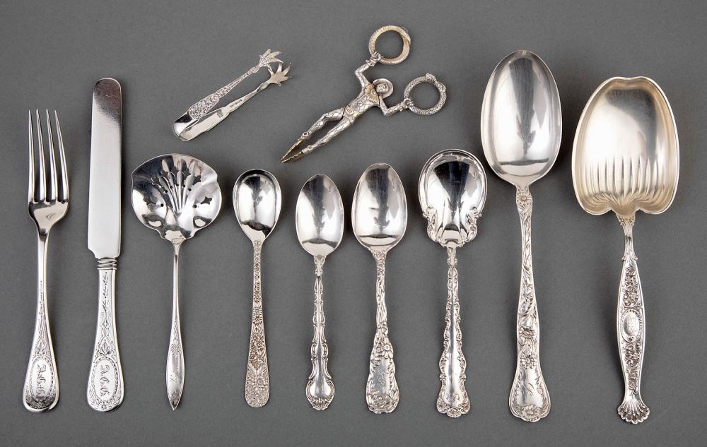 Appraisal: Miscellaneous Group of Antique and Vintage American Sterling Silver Flatware