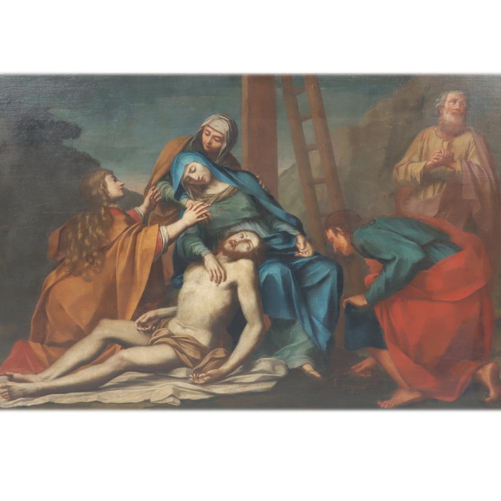 Appraisal: ITALIAN SCHOOL OLD MASTER RENAISSANCE PAINTING DEPICTING THE DESCENT FROM