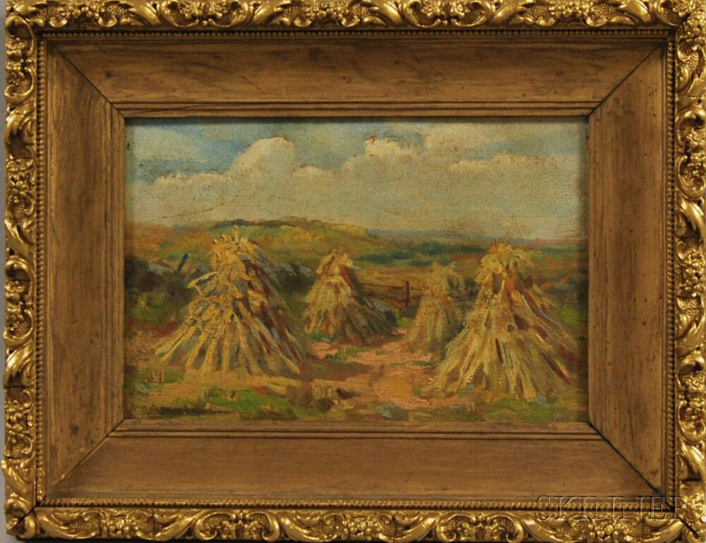 Appraisal: Henry Orne Ryder American - At the End of Corn-field