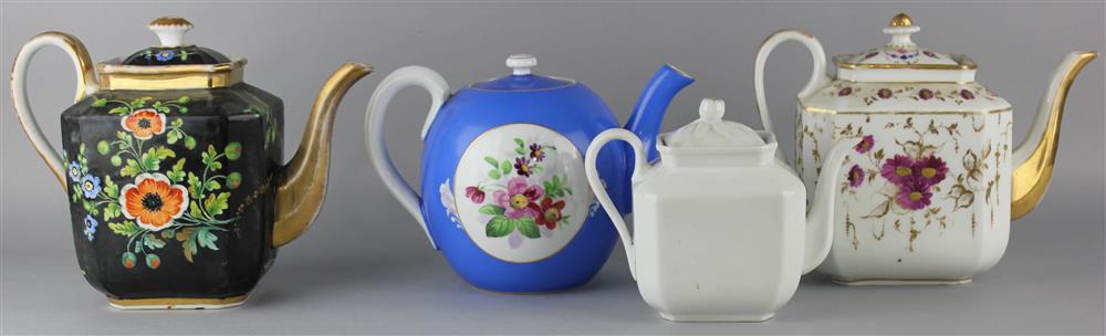 Appraisal: RUSSIAN GARDNER PORCELAIN BRIGHT BLUE GROUND TEAPOT AND COVER late