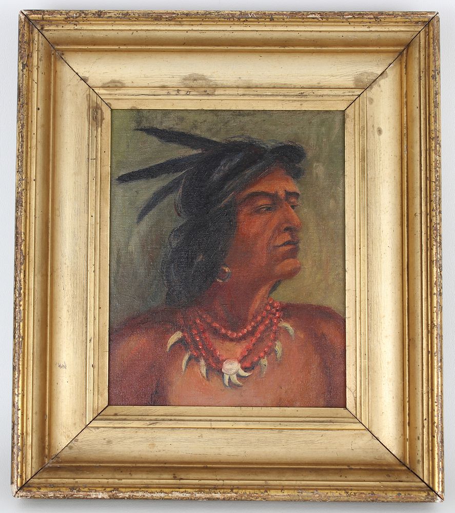 Appraisal: American School Native American Portrait American School Antique Native American