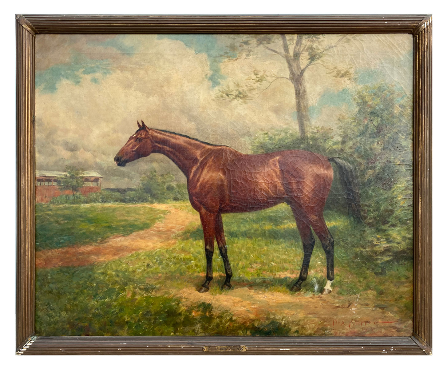 Appraisal: KLEPPER Max Francis American - Portrait of a Stallion Horse