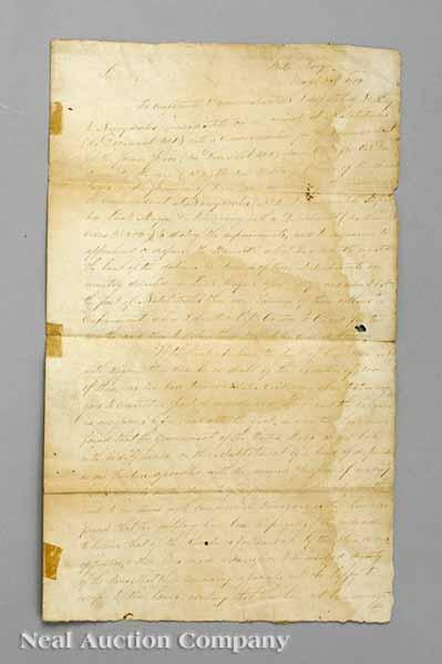 Appraisal: An Autograph Letter Signed from Zebulon Pike to Brigadier General