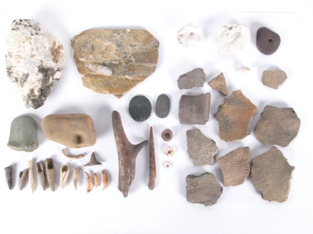 Appraisal: Group of Indiana Native American Artifacts found in Crib Mound