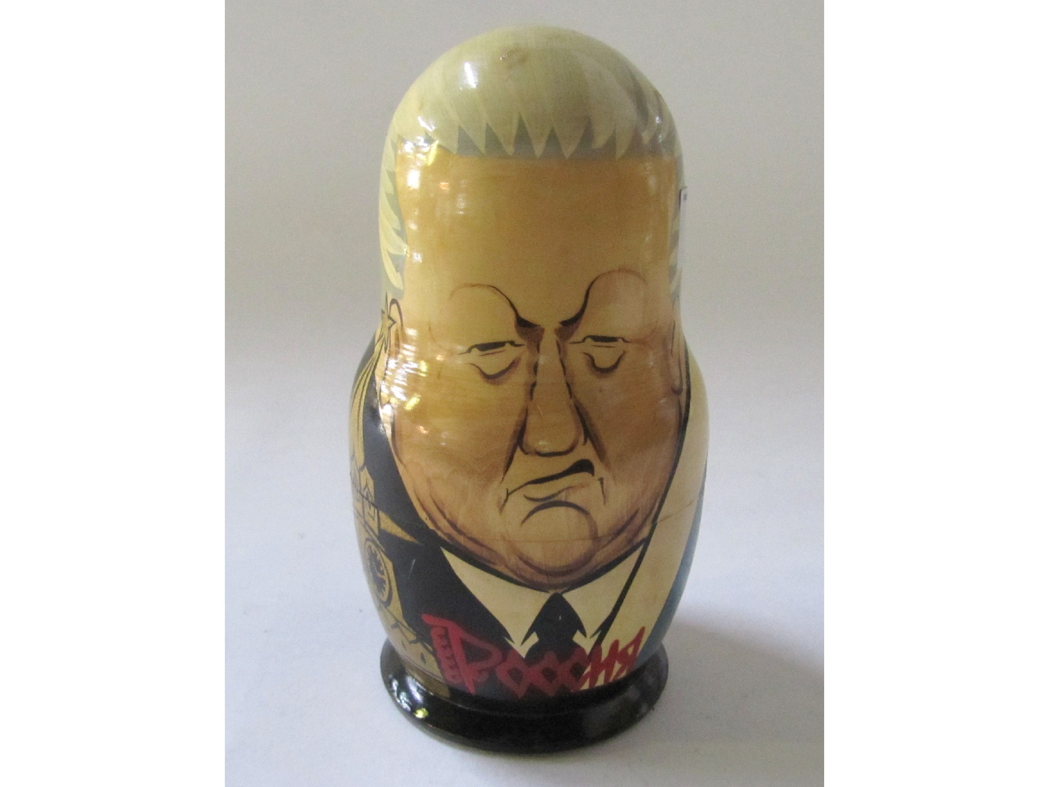 Appraisal: A Russian Petroiska doll - various Russian Presidents