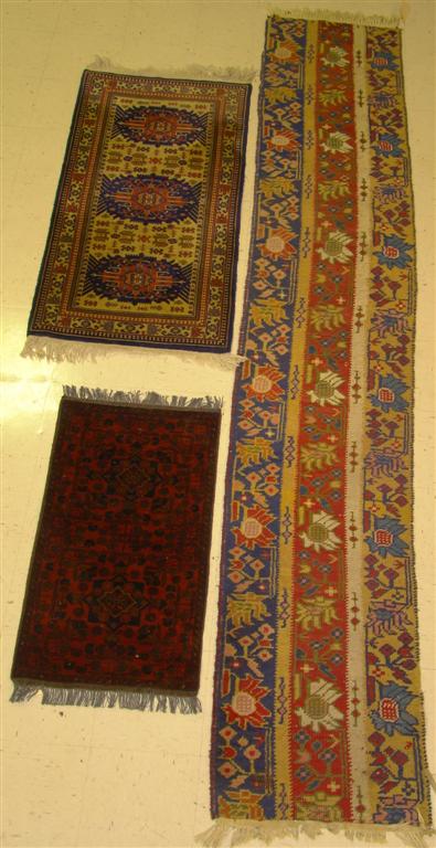 Appraisal: THREE ORIENTAL SMALL RUG