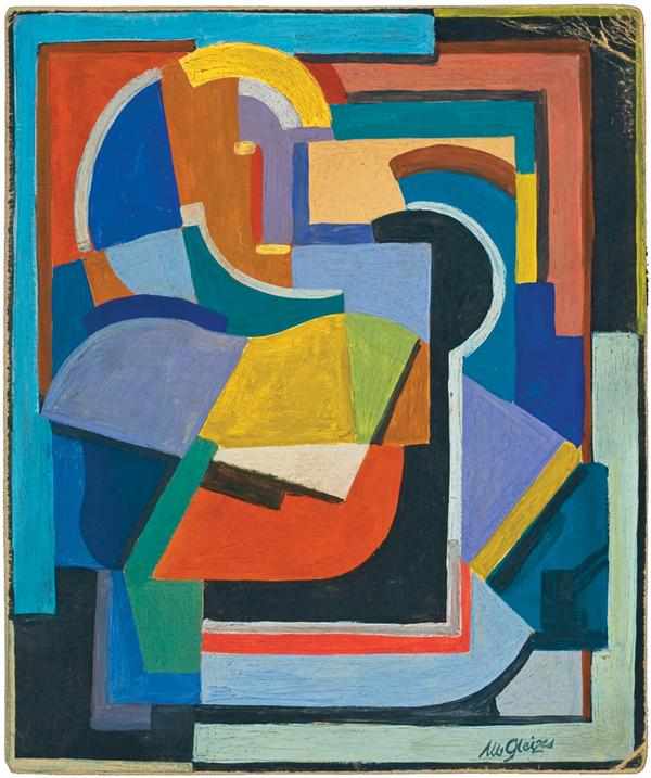 Appraisal: ALBERT GLEIZES French - Untitled gouache on board signed lower