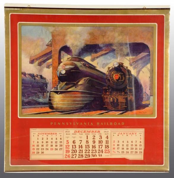 Appraisal: Pennsylvania Railroad Calendar Description Pad is depleted except for last