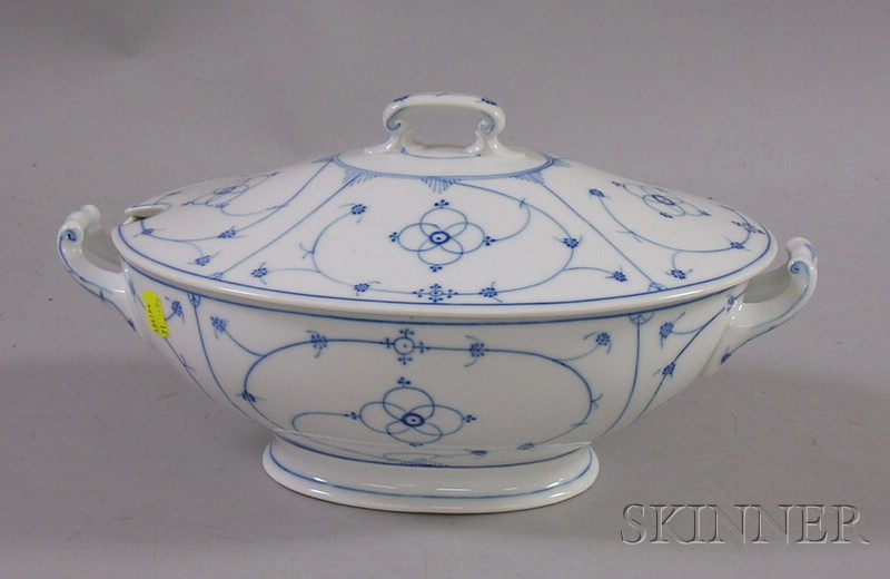 Appraisal: German Blue and White Copenhagen Pattern Porcelain Tureen with Cover