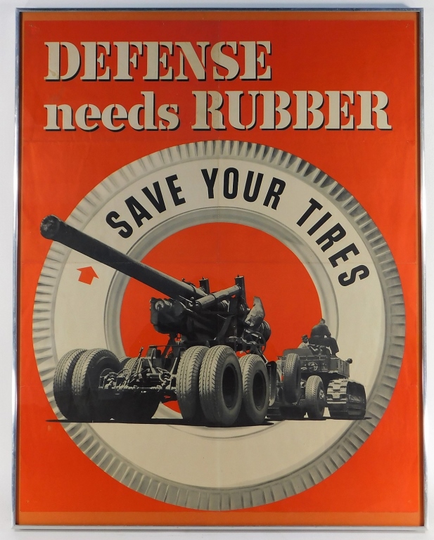 Appraisal: WWLL HOMEFRONT DEFENSE NEEDS RUBBER POSTER United States Circa DEFENSE