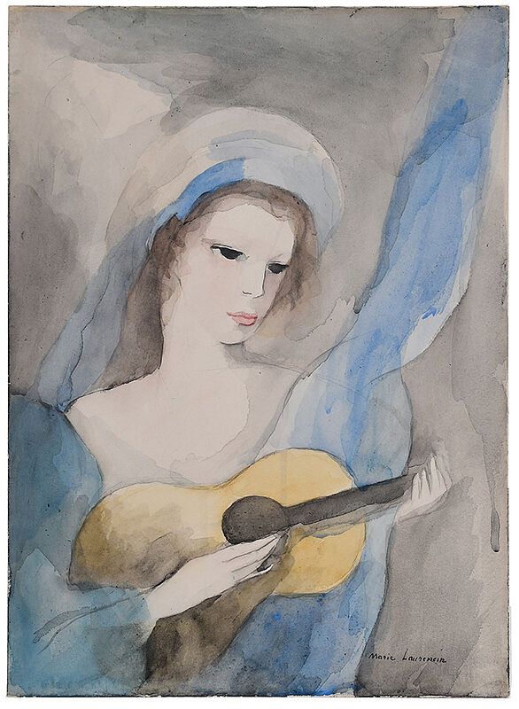 Appraisal: Marie Laurencin French - Jeune Fille Jouant du Luth Woman