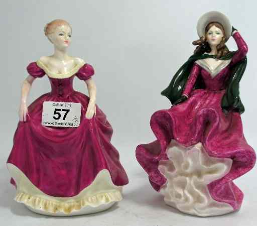 Appraisal: Coalport figures Winters Morn and Flair from the ladies of