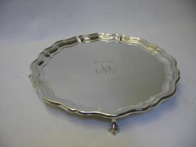 Appraisal: A SALVER maker James Dixon Sons Sheffield of circular form