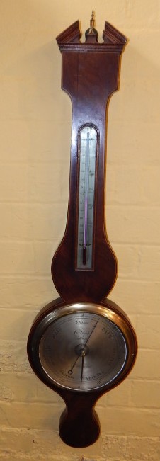 Appraisal: G Aprile Sudbury A mid thC wheel barometer in mahogany