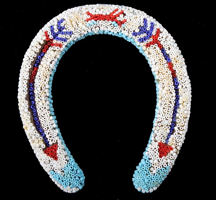 Appraisal: Plains Indian Multi Colored Beaded Horse Shoe Featured in this