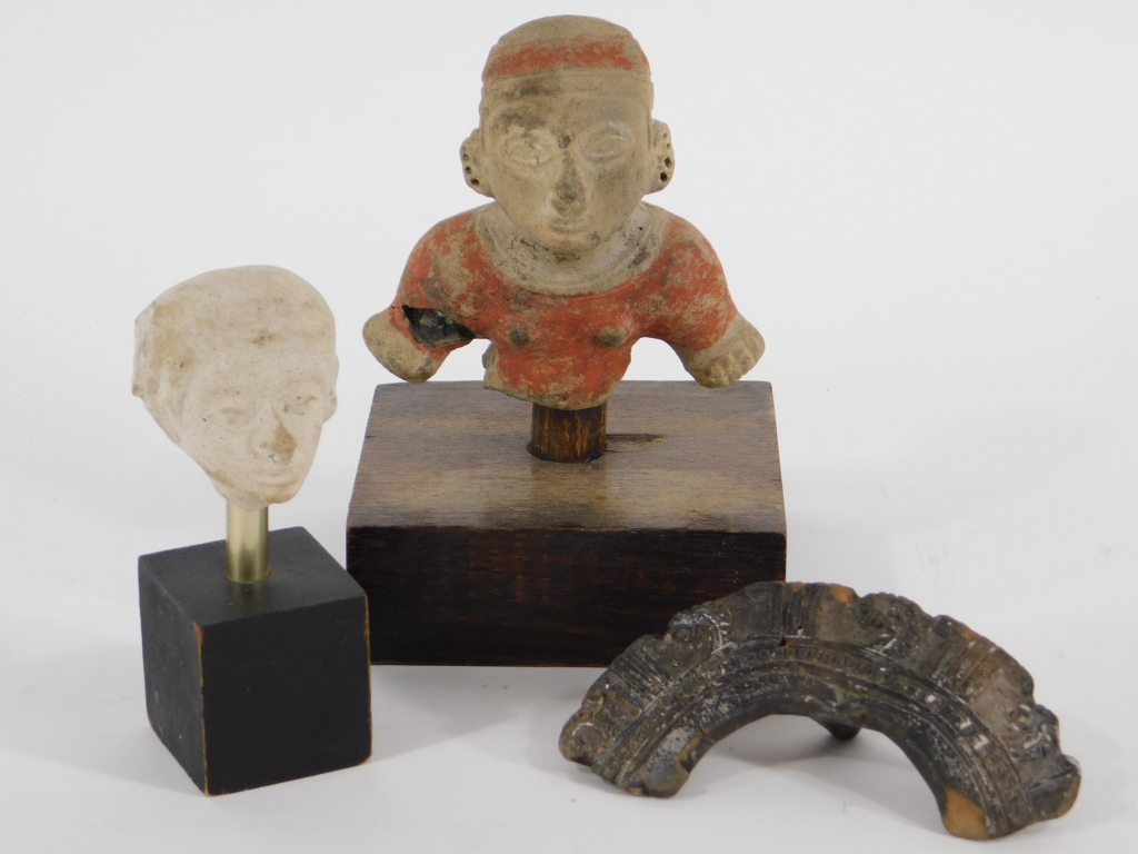 Appraisal: PRE COLUMBIAN FRAGMENTARY POTTERY FIGURES South America Pre ColumbianGroup includes