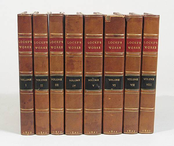 Appraisal: BINDINGS Locke John Works vols London Later brown morocco amp