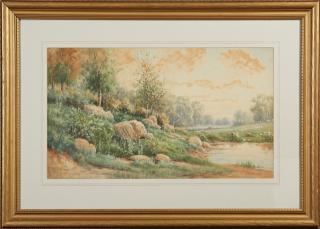 Appraisal: Philip Edward Chillman - Wooded Landscape with Lake late th