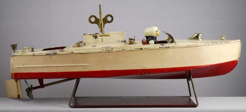 Appraisal: Vintage Lionel Tin Wind-Up Motor Boat Toy Description Includes original