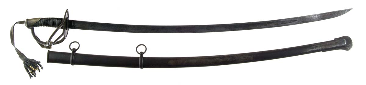 Appraisal: MODEL PALMETTO CAVALRY SABER - slightly curved blade marked COLUMBIA