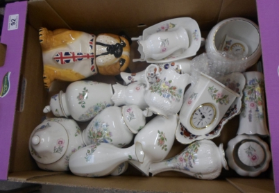 Appraisal: A collection of pottery to include Aynsley wild tudor clocks