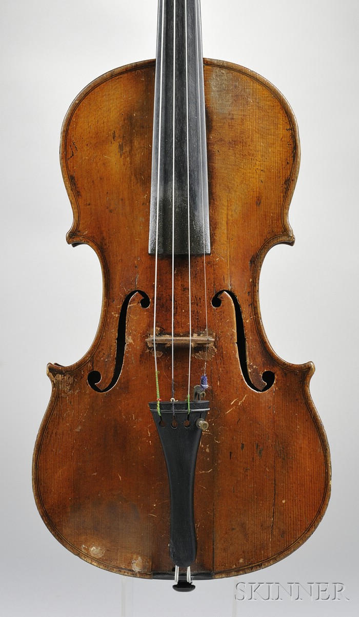 Appraisal: German Violin c labeled MONTAGNANA length of back mm with