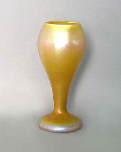 Appraisal: Quezal aurene glass vase h