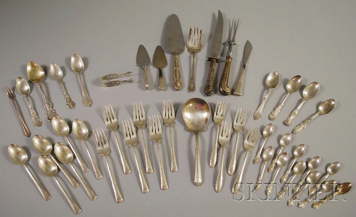 Appraisal: Group of Mostly Sterling Silver Flatware and Serving Items including