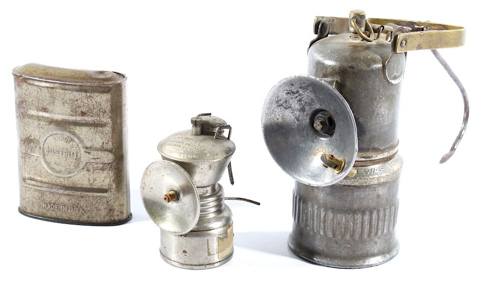 Appraisal: '- 's Miners Carbide Lamps Carbide Flask Included in this