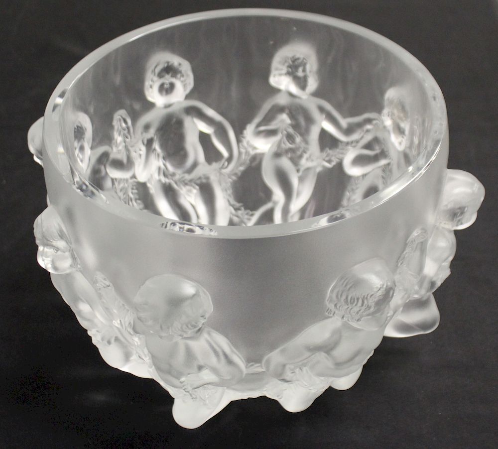 Appraisal: LALIQUE France Signed Clarke Auction - Dimensions diam x H