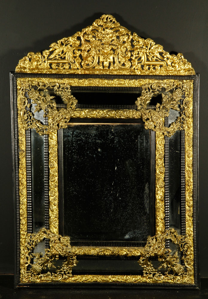 Appraisal: - th C Dutch Beveled Mirror th century Dutch mirror