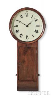 Appraisal: Willard School Mahogany Tavern Clock Attributed to Abel Stowell Massachusetts