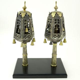 Appraisal: Pair of Late th or th Century Judaica Silver and