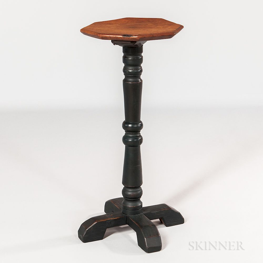 Appraisal: Cross-base Candlestand Cross-base Candlestand late th early th century the