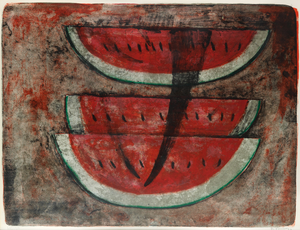 Appraisal: RUFINO TAMAYO Sand a Color lithograph x mm x inches