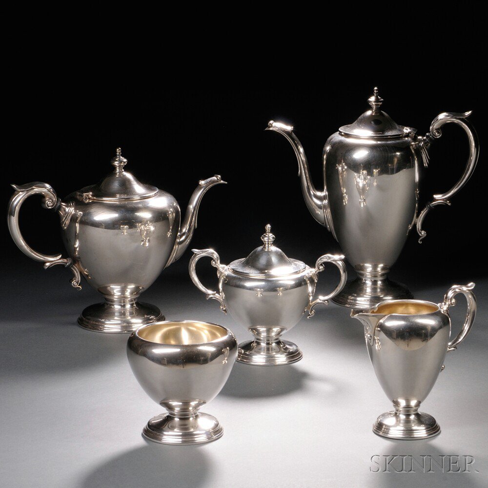 Appraisal: Five-piece Wallace Windermere Pattern Sterling Silver Tea and Coffee Service