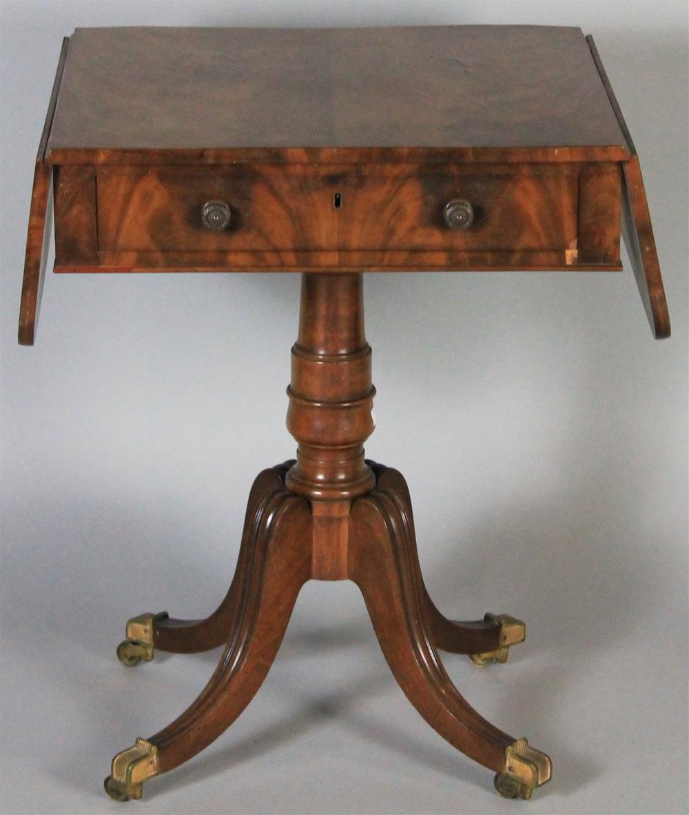 Appraisal: REGENCY INLAID MAHOGANY SMALL SOFA TABLE first quarter th C