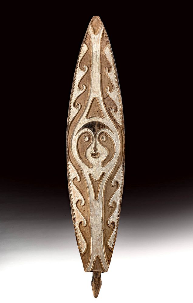 Appraisal: Mid- th C Papua New Guinea Wooden Gope Board Oceania